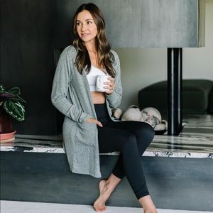 Army Green Lounge Boyfriend Cardigan